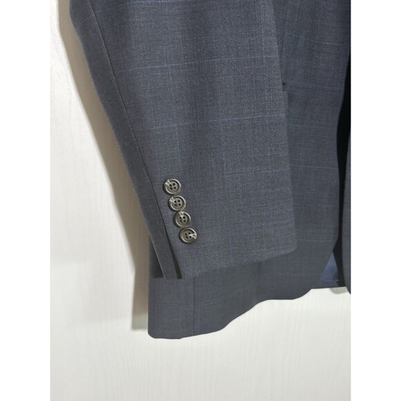 Lauren Ralph Lauren Blazer Men's 38R Blue Plaid 100% Wool 2-Button Suit Jacket - Picture 2 of 11